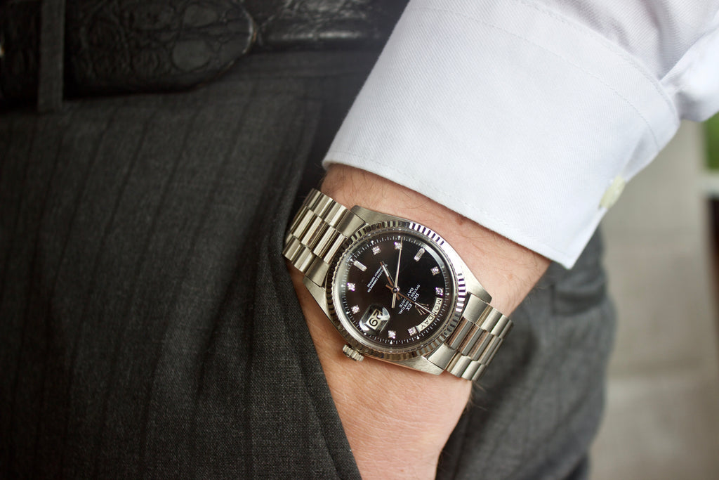 Roley Day-Date - White Gold with Diamond dial, Ref: 1803