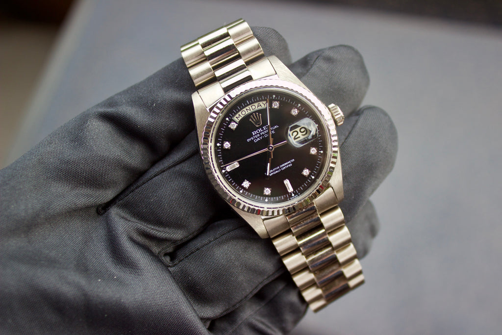 Roley Day-Date - White Gold with Diamond dial, Ref: 1803