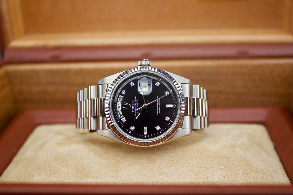Roley Day-Date - White Gold with Diamond dial, Ref: 1803