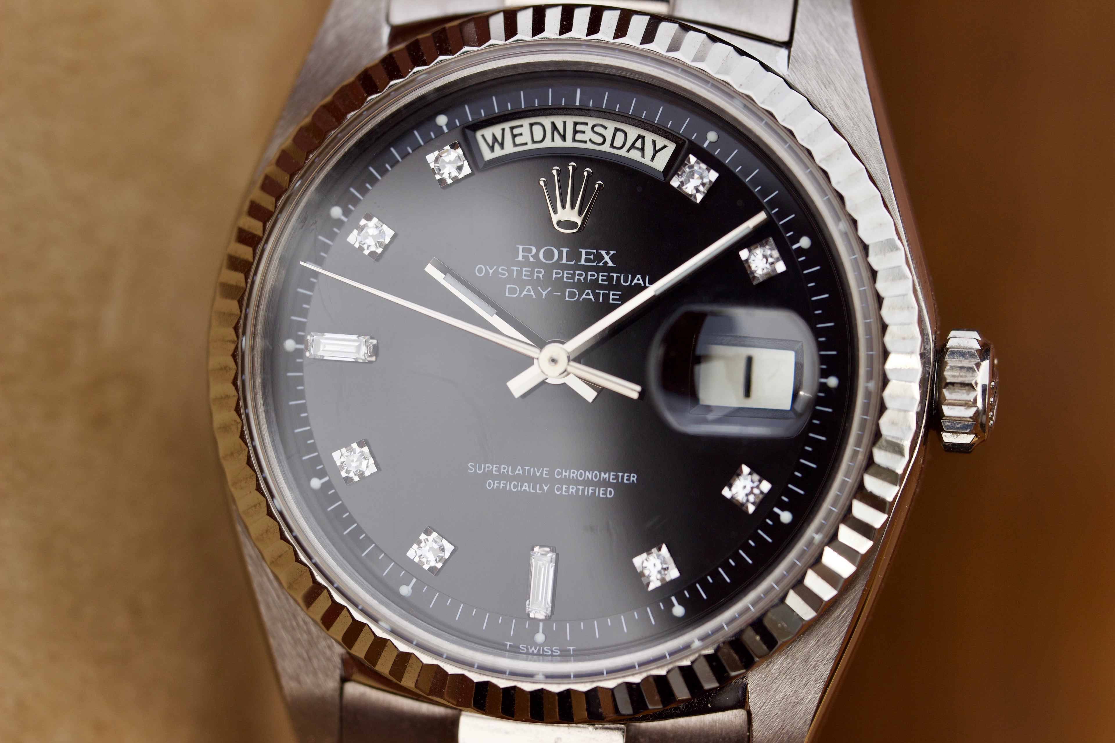 Roley Day-Date - White Gold with Diamond dial, Ref: 1803