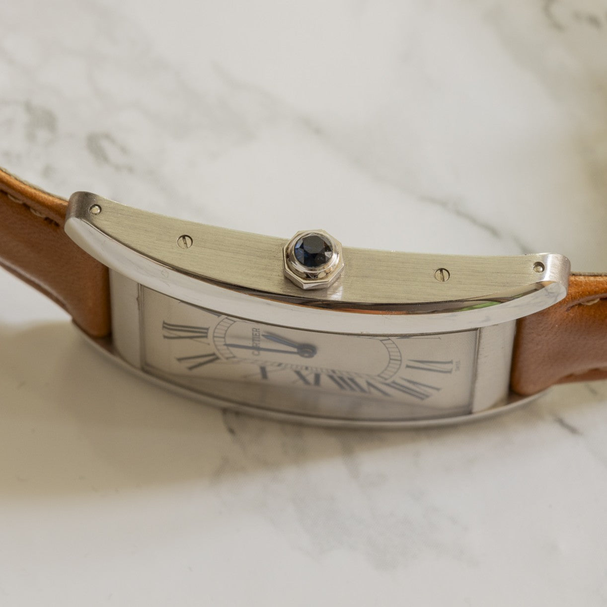 Cartier Tank Américaine Ref. 1736 — White Gold incl. 18k folding clasp