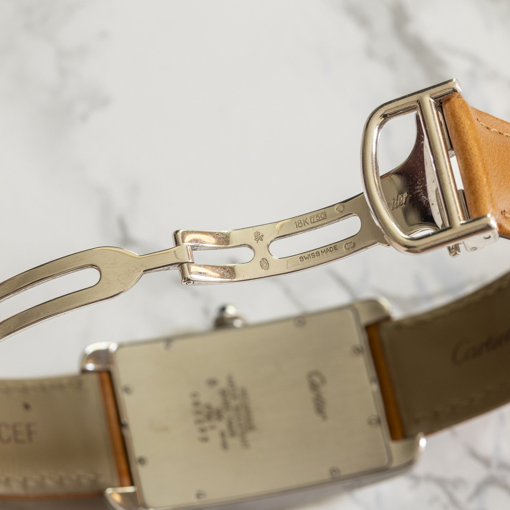 Cartier Tank Américaine Ref. 1736 — White Gold incl. 18k folding clasp