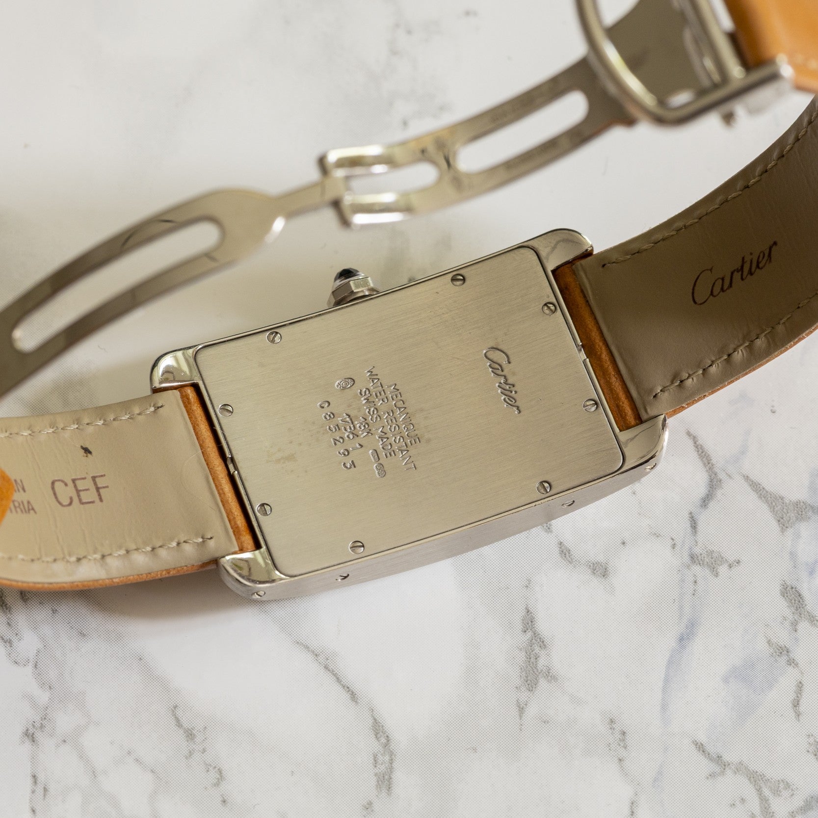Cartier Tank Américaine Ref. 1736 — White Gold incl. 18k folding clasp